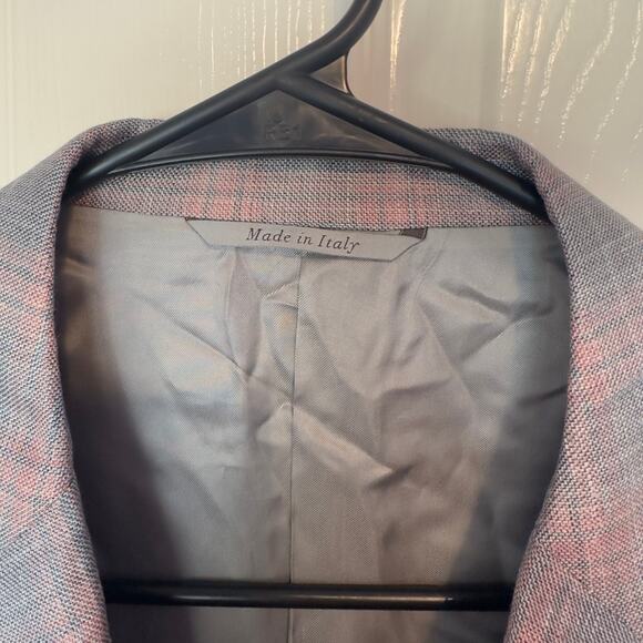 NWT Canali Men’s Wool Silk Linen Plaid Sport Coat Blazer Size 56R US 46R Luxury - Picture 7 of 12